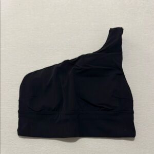 LULULEMON Black One-Shoulder Women's Sports Bra Top Size 8